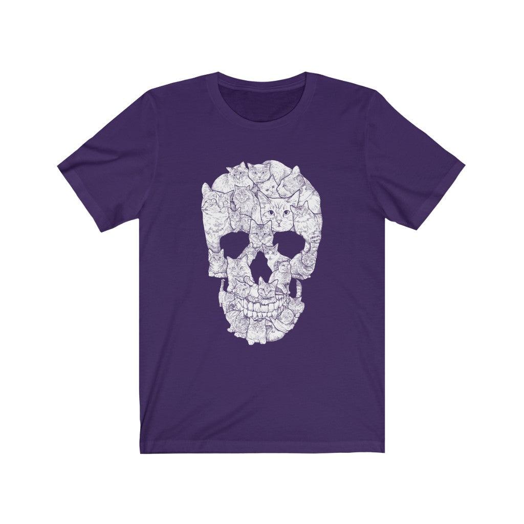Sketchy Cat Skull T-shirt - Wonder Skull