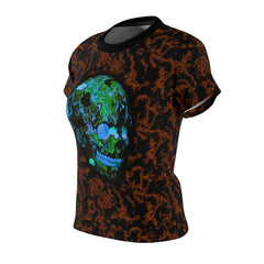 Danger Earth All Over Print T-shirt For Women - Wonder Skull