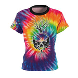 Skull Tree Tie Dye All Over Print T-shirt For Women - Wonder Skull