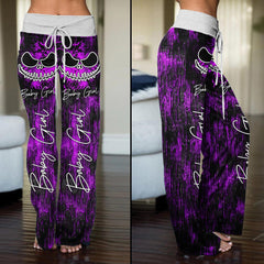 Horror Purple Nightmare High-waisted Wide Leg Pants - Wonder Skull