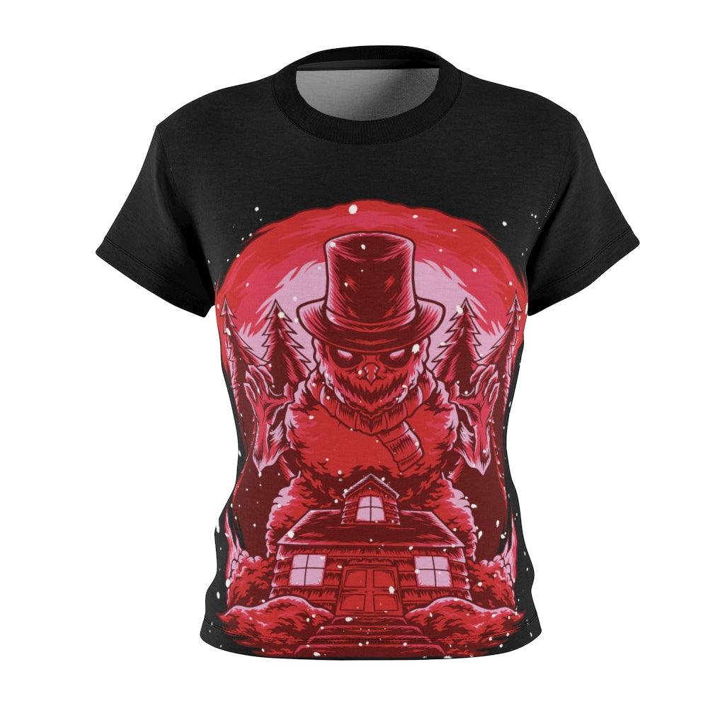 Dark Snowman All Over Print T-shirt For Women - Wonder Skull