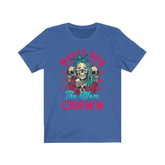 Messy Bun The Mom Crown Mother's Day Skull T-Shirt - Wonder Skull