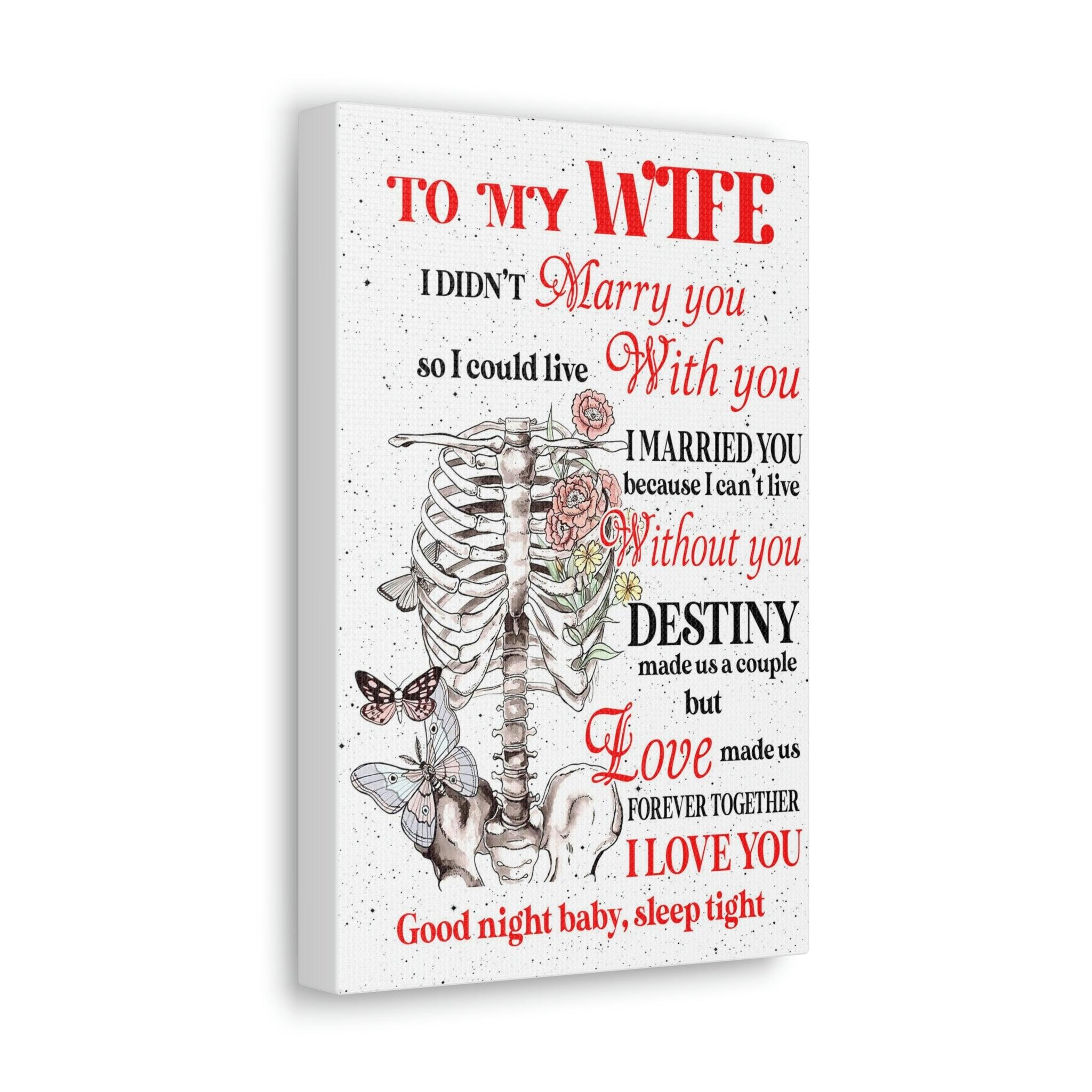 Without You Destiny - Classic Canvas For Valentines - Wonder Skull