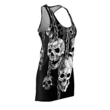 Skull With Iron Chain Women's Cut & Sew Racerback Dress - Wonder Skull