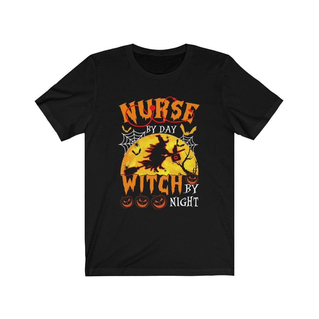 Nurse By Day Witch By Night Skull T-Shirt - Wonder Skull