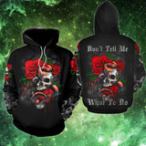 Don't Tell Me What To Do Funny Hoodie For Women - Wonder Skull
