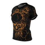 Skull Lotus Flower All Over Print T-shirt For Women - Wonder Skull