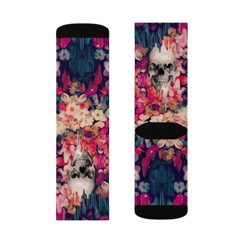 Dripping Skull Sublimation Socks - Wonder Skull