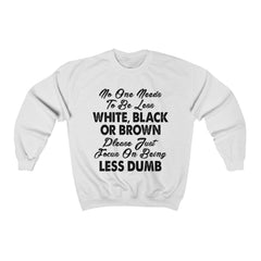 Funny Focus On Being Less Dumb Unisex Heavy Blend™ Crewneck Sweatshirt - Wonder Skull