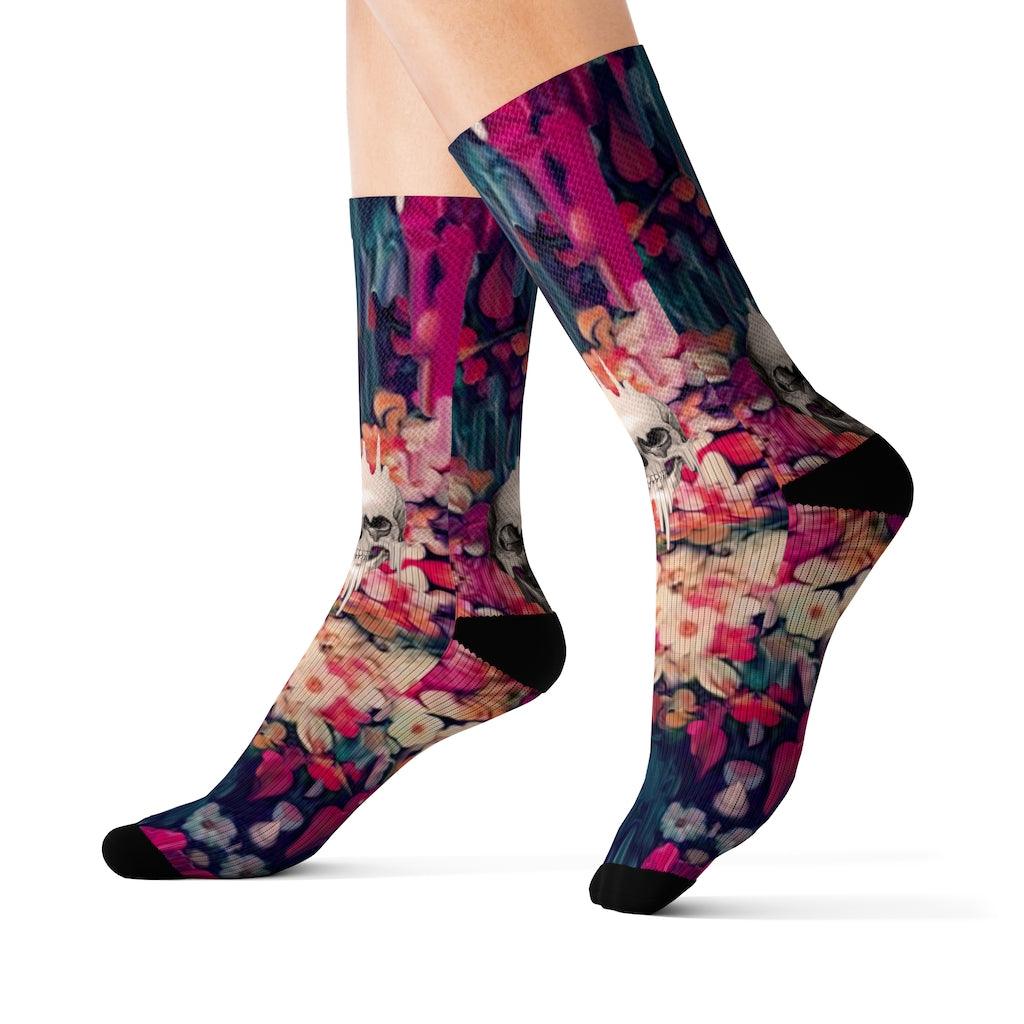 Dripping Skull Sublimation Socks - Wonder Skull