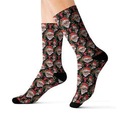 Skull Santa Sublimation Socks - Wonder Skull