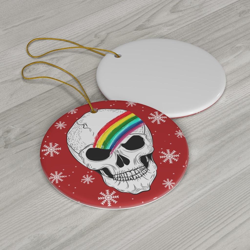 Sketch Skull Rainbow Ceramic Ornaments - Wonder Skull