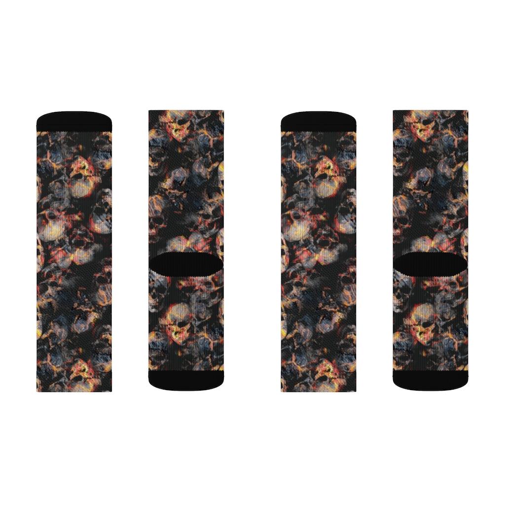 Magma Skull Sublimation Socks - Wonder Skull