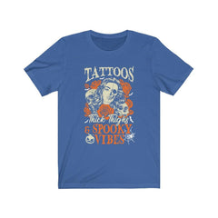 Tattoos Thick Thighs And Spooky Vibes Skull T-Shirt - Wonder Skull