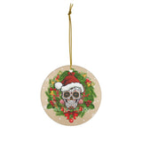 Sugar Skull Christmas Ceramic Ornaments - Wonder Skull