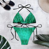 Baby Green Face Skull Micro Triangle Bikini Swimsuit - Wonder Skull