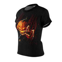 Scary Pumpkin Monster All Over Print T-shirt For Women - Wonder Skull