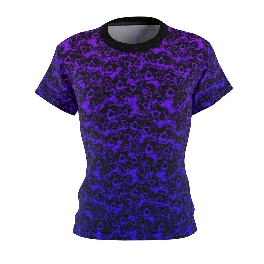 Mystic Purple Skull All Over Print T-shirt For Women - Wonder Skull