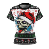 Ho Ho Ho Funny Sugar Skull Christmas All Over Print T-shirt For Women - Wonder Skull