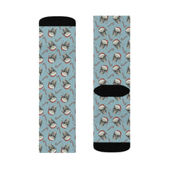 Skull And Candy Rod Christmas Sublimation Socks - Wonder Skull