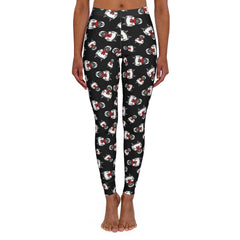 Skull Snowman Pattern Women's Spandex Leggings - Wonder Skull