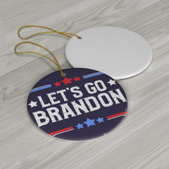 Let's Go Brandon Ceramic Ornaments - Wonder Skull