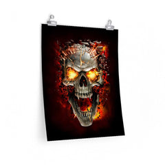 Fanged Skull Explosion Art Premium Matte Vertical Posters - Wonder Skull