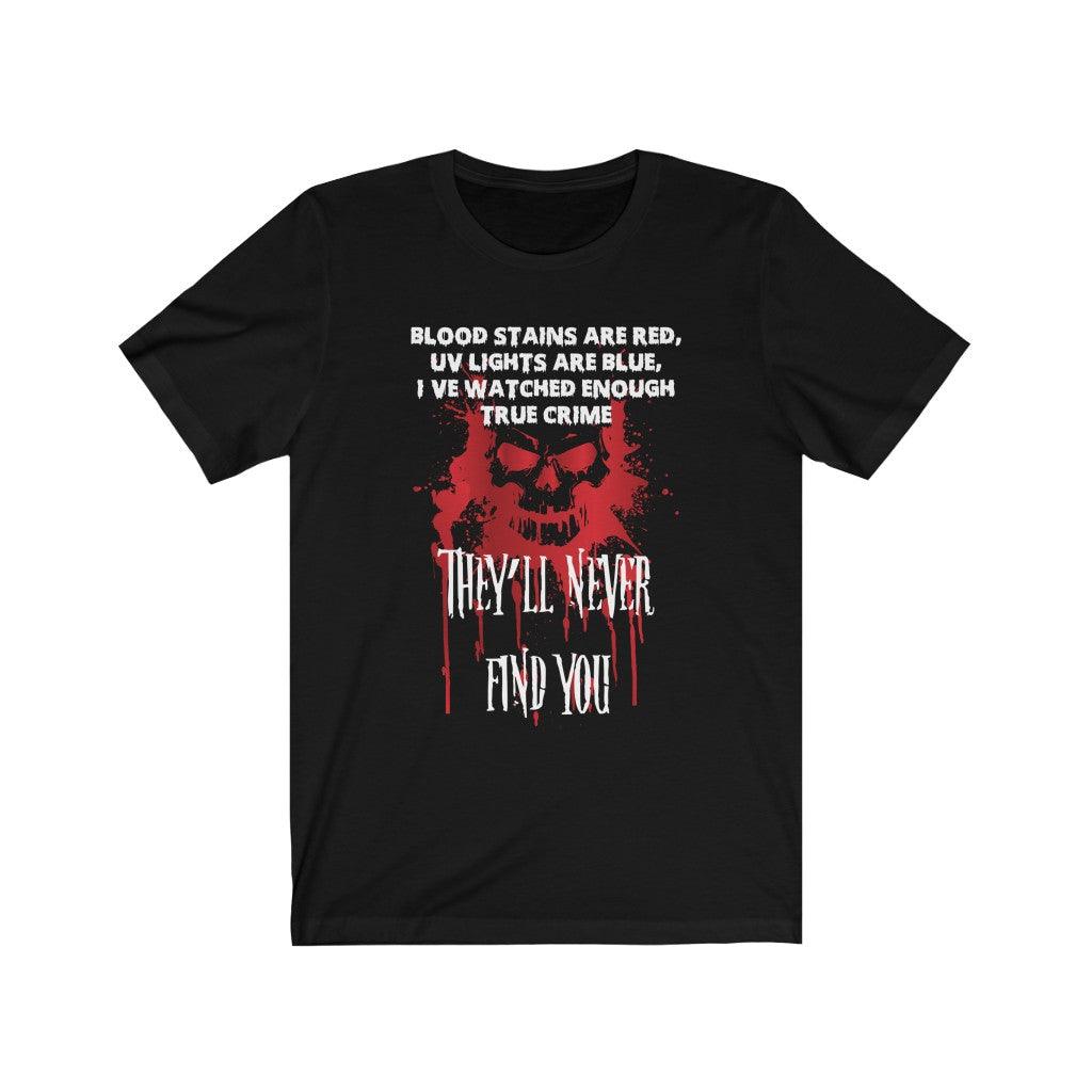 Funny Halloween Blood Stains Skull T-Shirt - Wonder Skull