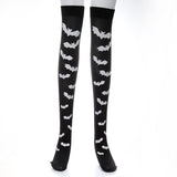 Gothic Skull Bat Spider Socks Collection, Sexy Over Knee Tights For Women - Wonder Skull