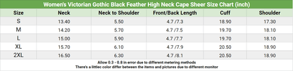 Victorian Gothic High Neck Cape, Fashionable Mesh Corset Shrug For Women - Wonder Skull