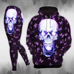 Attractive Butter Smoke Skull Combo Hoodie and Leggings - Wonder Skull