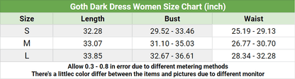 Goth Dark Dress, Sexy Evening Party Vestidos For Women - Wonder Skull