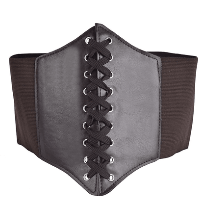 Beautiful Rose Embroidery Pattern Lace-up Corset Belt, Tied Corset Waist Belt For Women - Wonder Skull