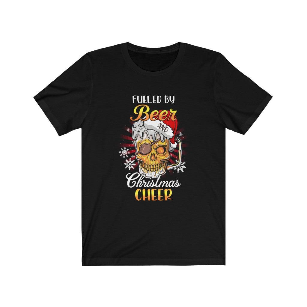 Fulled By Beer And Christmas Cheer T-Shirt - Wonder Skull