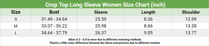 Solid Basic Knitted Crop Top, Fashionable Sun Protection Long Sleeve O-Neck For Women - Wonder Skull