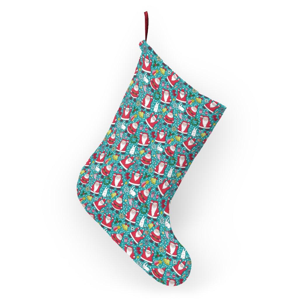 Funny Santa Claus Pine Tree Christmas Stockings - Wonder Skull