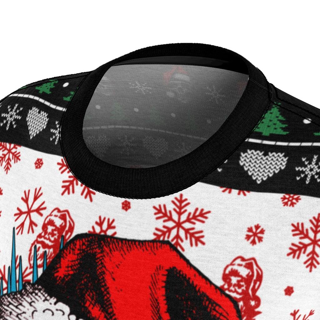 Ho Ho Ho Funny Sugar Skull Christmas All Over Print T-shirt For Women - Wonder Skull