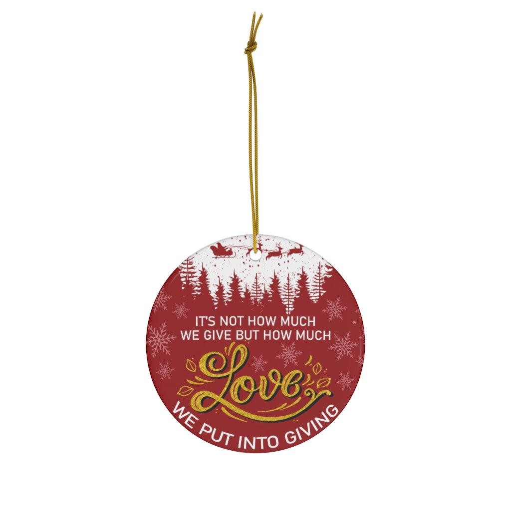 Red Love The Christmas Ceramic Ornaments - Wonder Skull