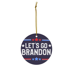 Let's Go Brandon Ceramic Ornaments - Wonder Skull