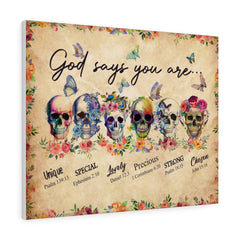 God Says You Are Canvas Gallery Wraps - Wonder Skull