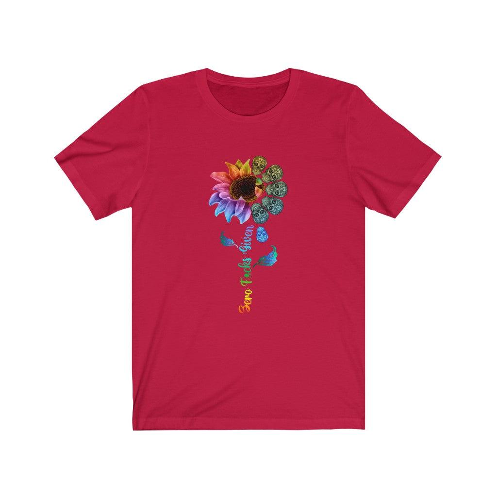 Zero F Given Sunflower Skull T-shirt - Wonder Skull