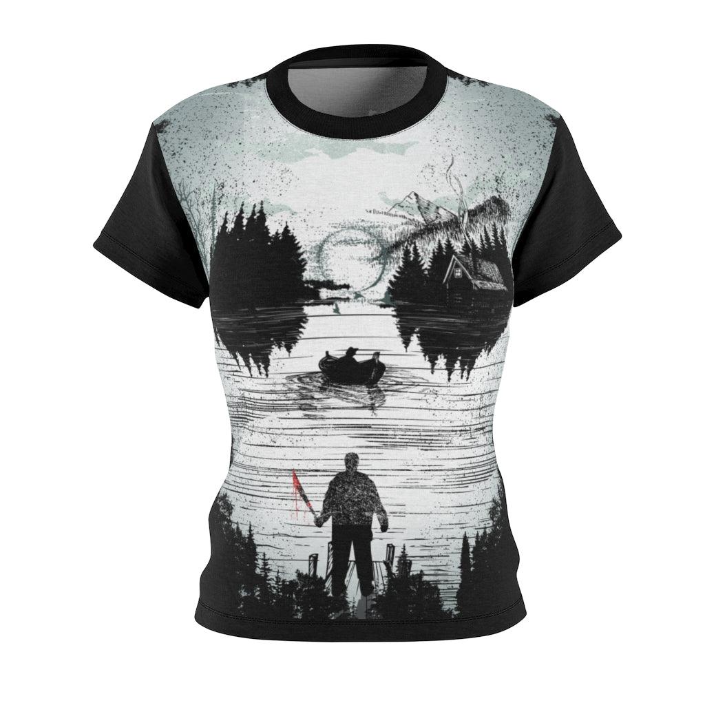 Halloween Lake All Over Print T-shirt For Women - Wonder Skull