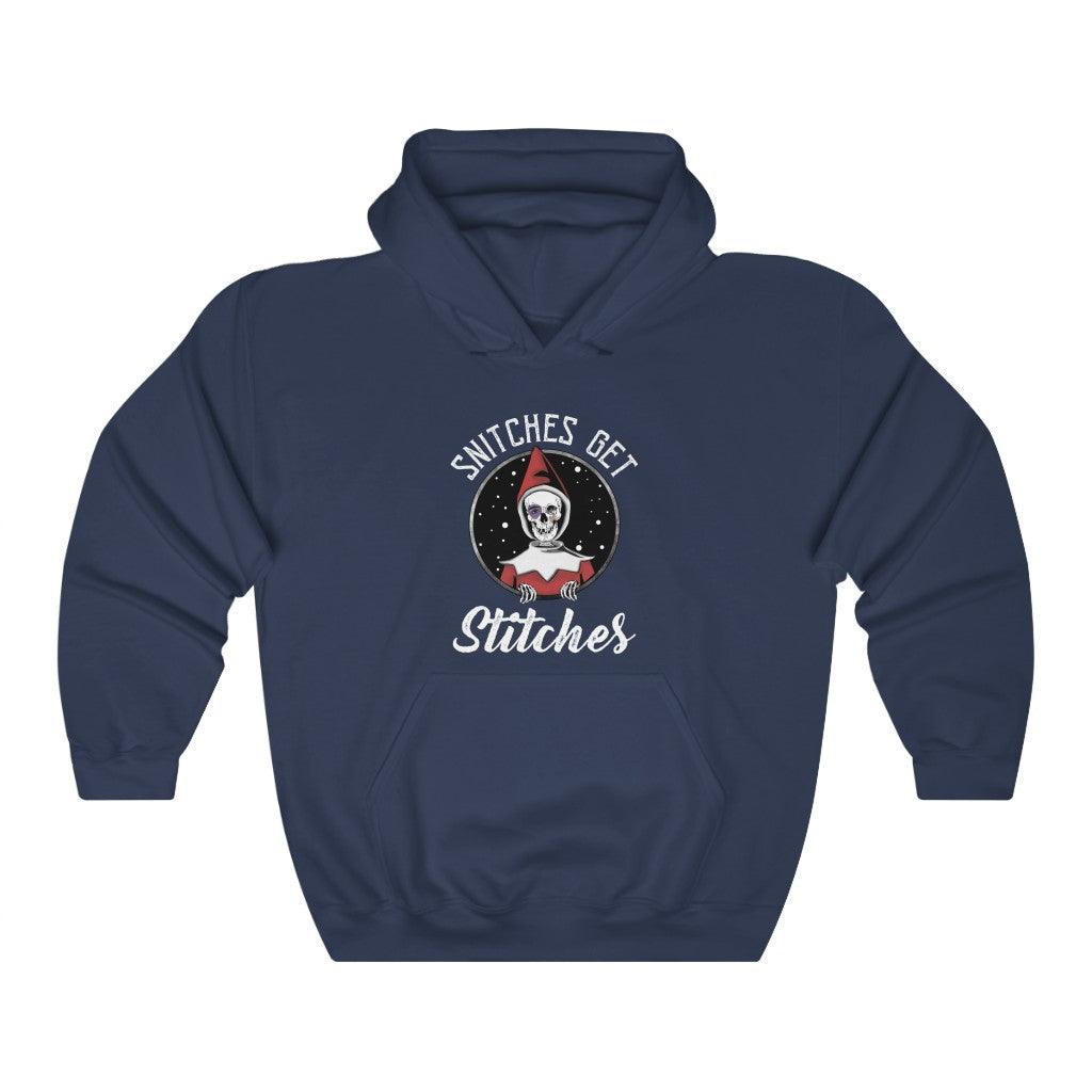 Snitches Get Stitches Unisex Heavy Blend™ Hooded Sweatshirt - Wonder Skull