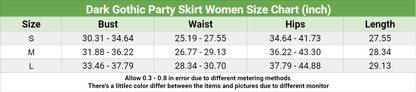 Gothic Floral Skull Lace Girdle Skirt, Charming Sleeveless Dress For Women - Wonder Skull
