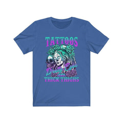 Tattoos Pretty Eyes And Thick Thighs Skull T-Shirt - Wonder Skull