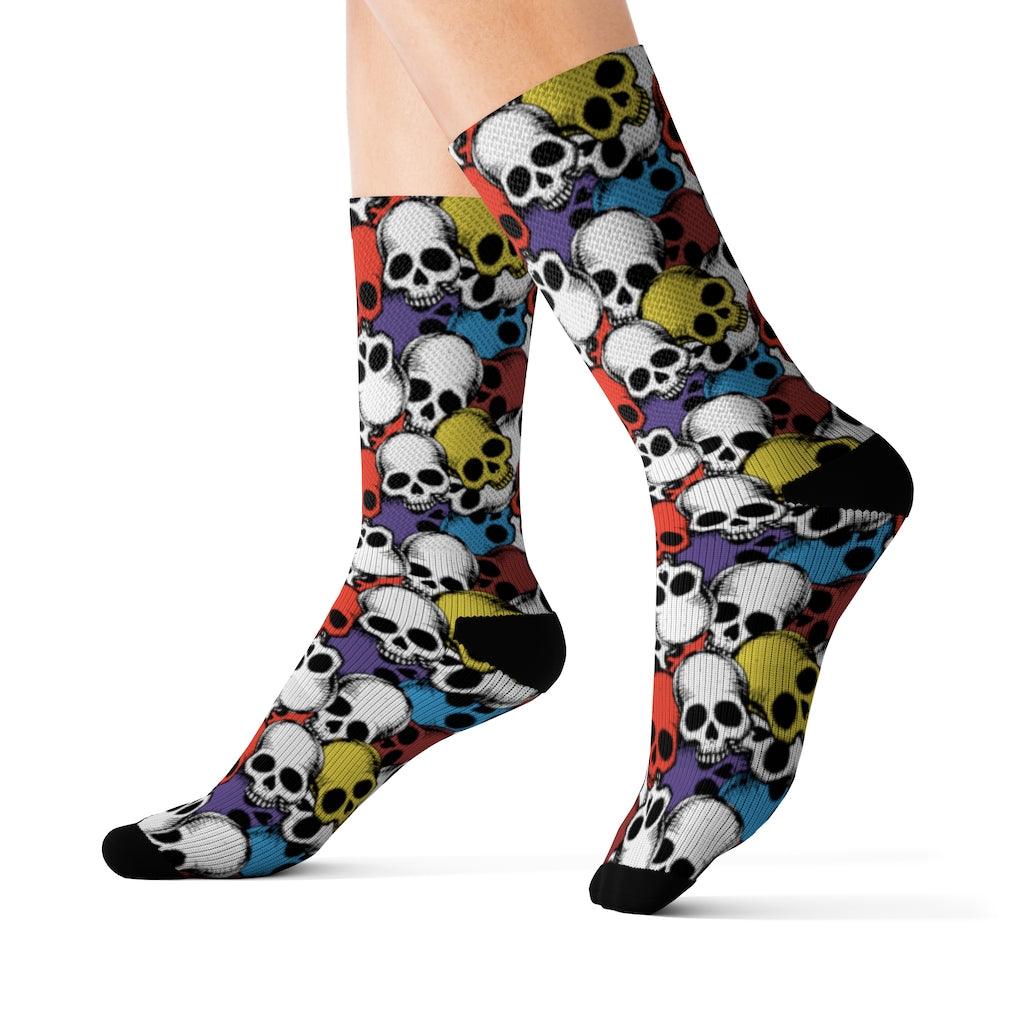 Skull Rainbow Sublimation Socks - Wonder Skull