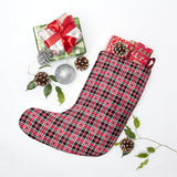 Plaid Pink Flannel Stockings - Wonder Skull