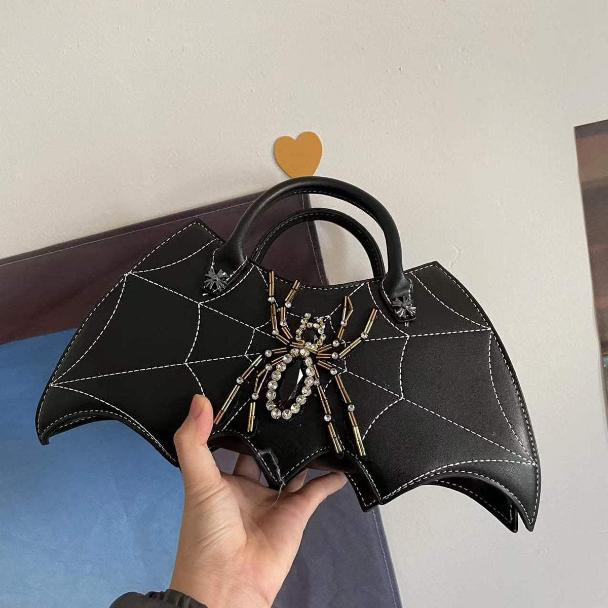 Gothic Spider Web Vintage Handbag, Coolest Wallet For Women - Wonder Skull