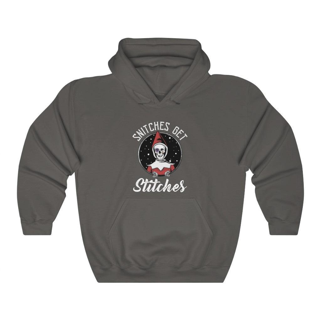 Snitches Get Stitches Unisex Heavy Blend™ Hooded Sweatshirt - Wonder Skull