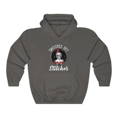 Snitches Get Stitches Unisex Heavy Blend™ Hooded Sweatshirt - Wonder Skull